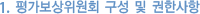 1. 평가보상위원회 구성 및 권한사항