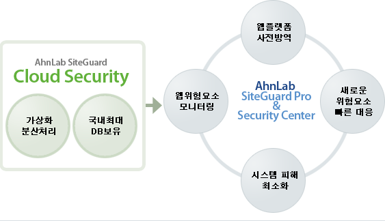 국내 최대 데이터베이스 보유, Cloud Security 설명