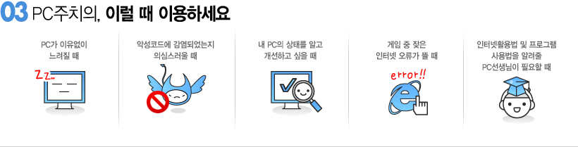 03 PC주치의, 이럴 때 이용하세요